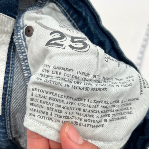 NWT TREASURE & BOND Woman's Patchwork Artsy Gravel Medium Remade Jeans Size 25 - Picture 15 of 15